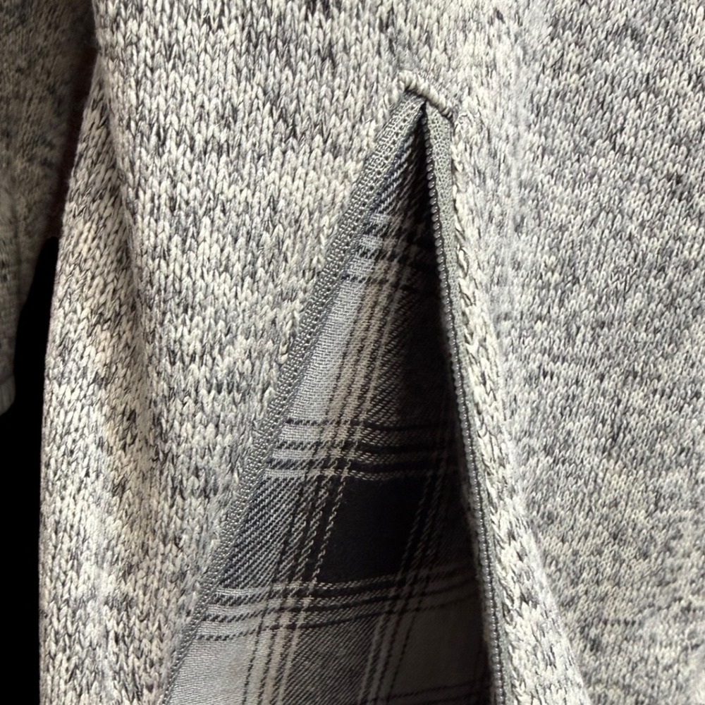 Eddie Bauer Sweater Fleece Jacket Women 2XL Grey Excellent Full Zip Mock Neck - Picture 12 of 16
